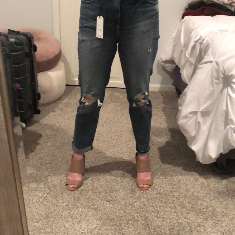 Girlfriend ripped jeans